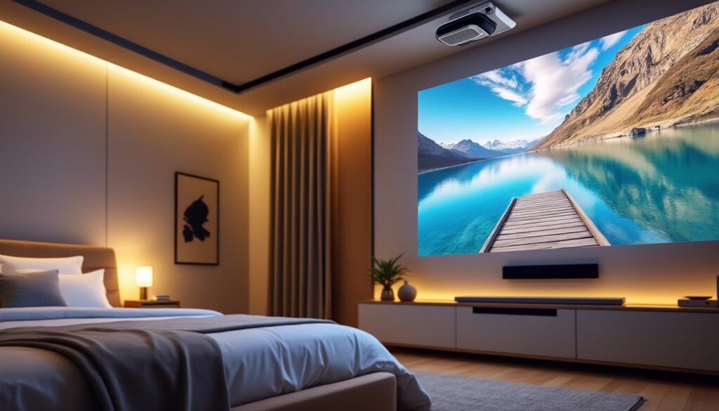 découvrez notre sélection des meilleurs vidéoprojecteurs compacts et performants pour chambre, alliant qualité d'image et design adapté à votre espace.